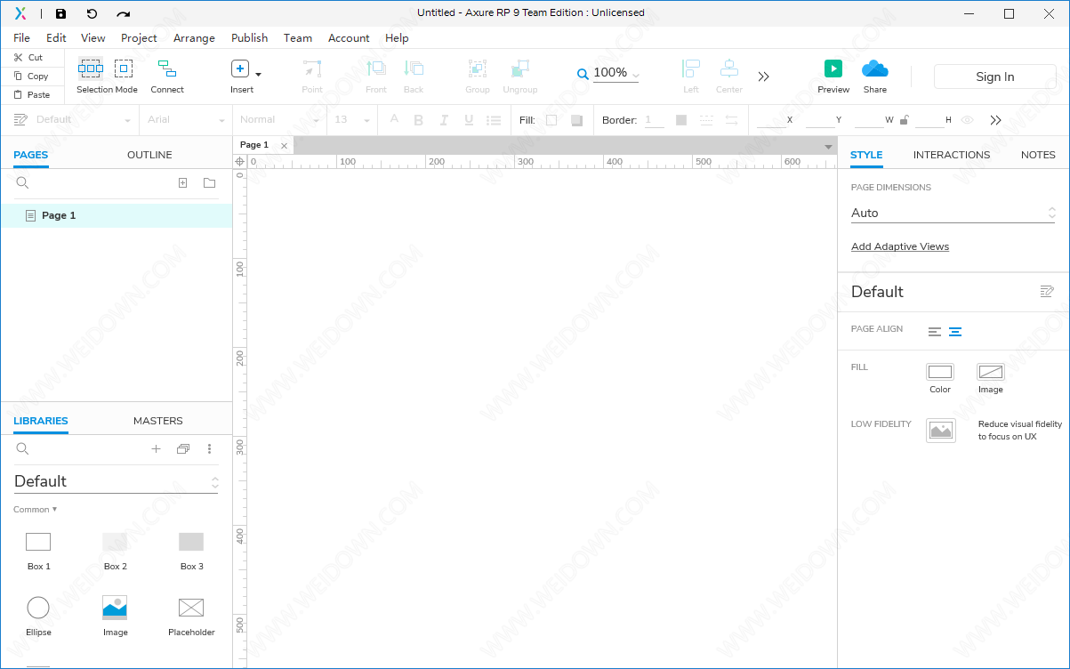 Axure RP下载 - Axure RP 9.0.0.3727 官方注册版