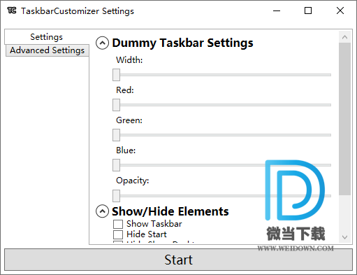 TaskbarCustomizer下载 - TaskbarCustomizer 任务栏透明度调整软件 0.1.18 免装版