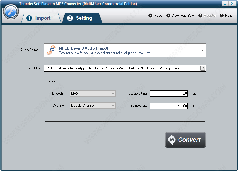 ThunderSoft Flash to MP3 Converter