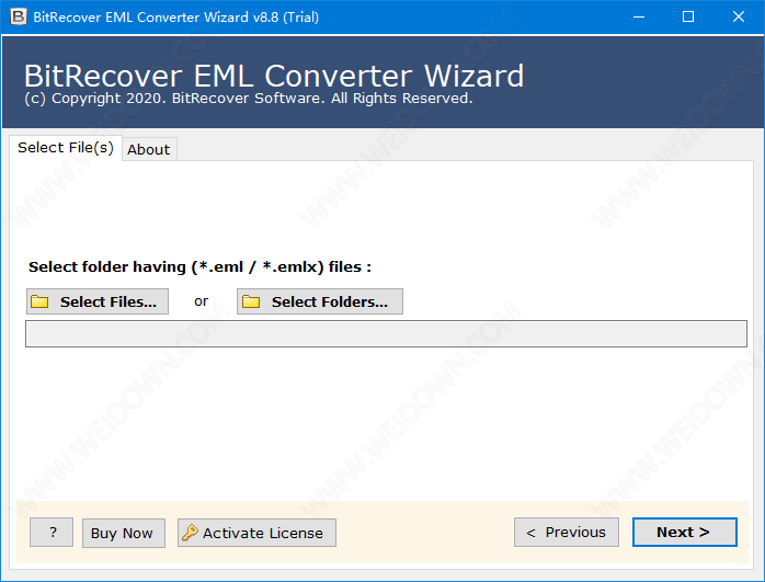 BitRecover EML Converter Wizard