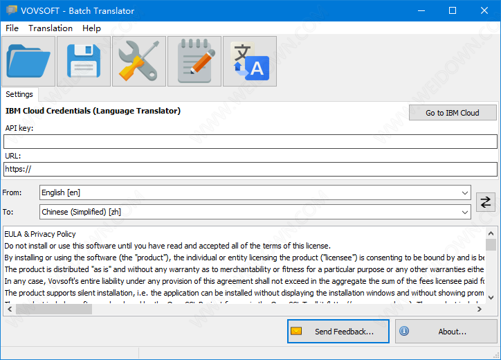 Vovsoft Batch Translator