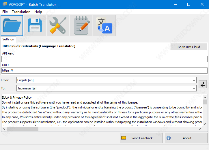 Vovsoft Batch Translator