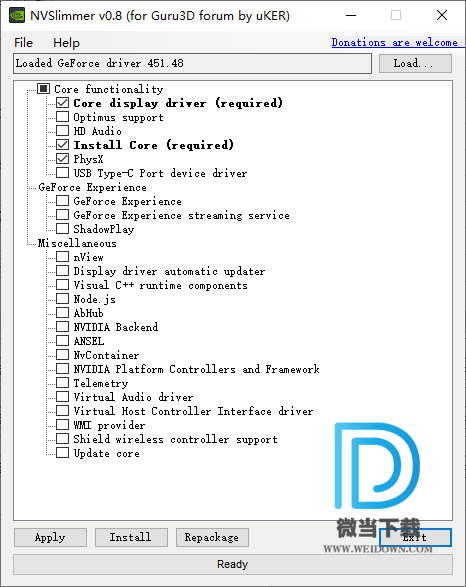 NVSlimmer下载 - NVSlimmer N卡驱动精简工具 0.8 免费绿色版