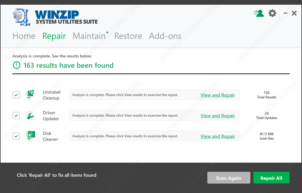 WinZip System Utilities Suite