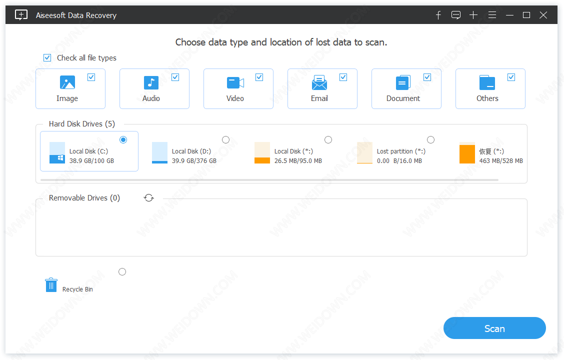 Aiseesoft Data Recovery便携版下载 - Aiseesoft Data Recovery 1.3.8 便携版