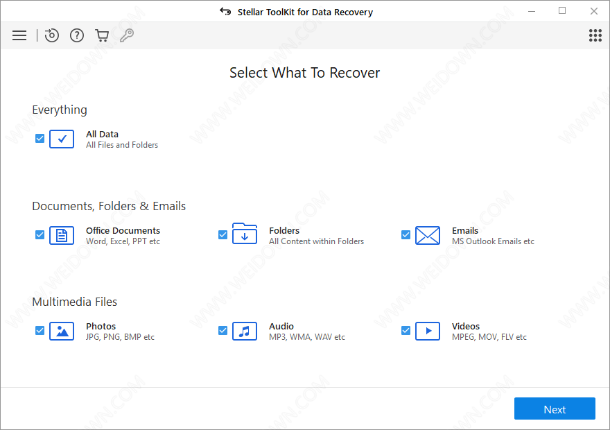 Stellar Toolkit for Data Recovery