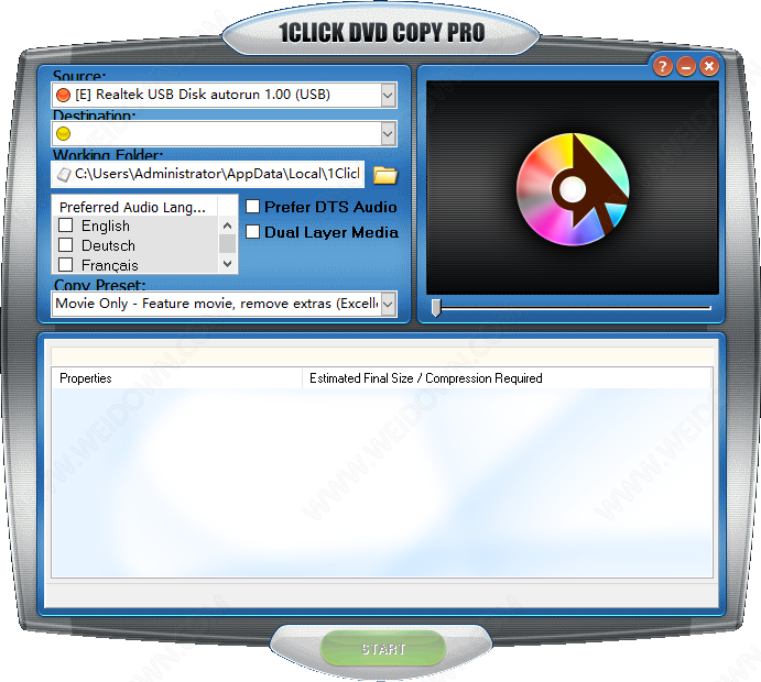 1CLICK DVD Copy Pro下载 - 1CLICK DVD Copy Pro 5.2.2.2 破解版