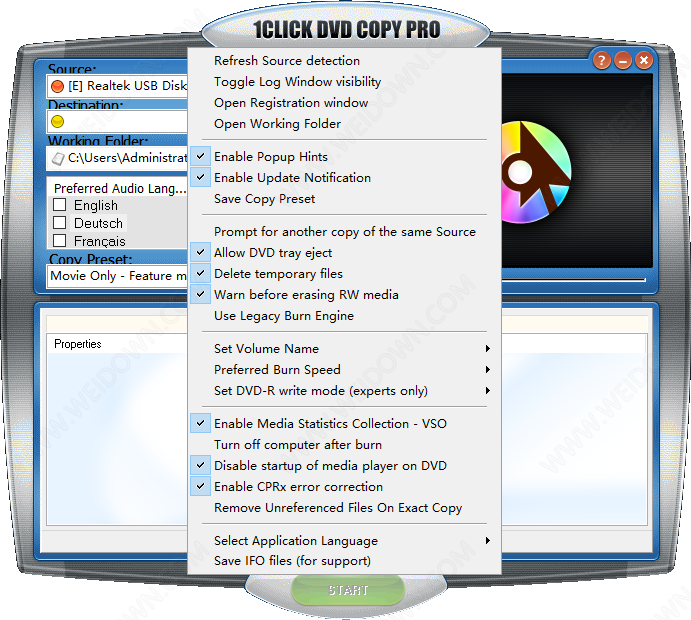 1CLICK DVD Copy Pro下载 - 1CLICK DVD Copy Pro 5.2.2.2 破解版