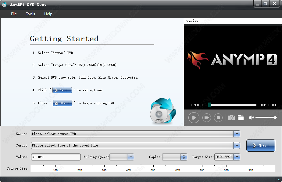 AnyMP4 DVD Copy下载 - AnyMP4 DVD Copy 3.1.62 破解版