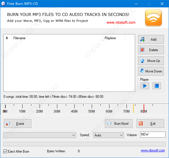 Free Burn MP3-CD下载 - Free Burn MP3-CD 1.2 免费版