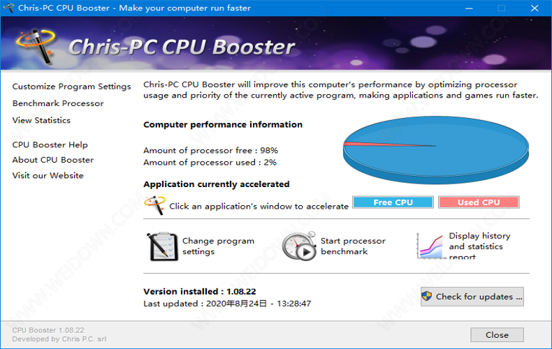 Chris-PC CPU Booster便携版下载 - Chris-PC CPU Booster 1.24.24 注册便携版