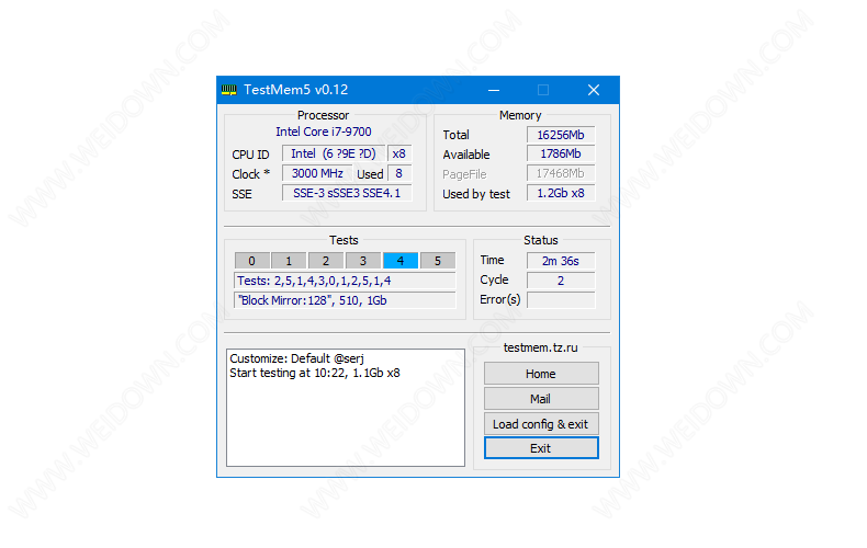 TestMem5下载 - TestMem5 0.12 免费版