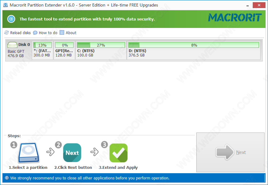 Macrorit Partition Extender