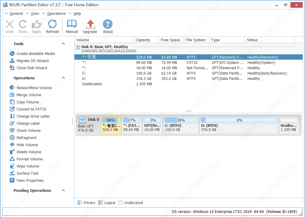 NIUBI Partition Editor破解版下载 - NIUBI Partition Editor 7.8.0 直装技术员注册版