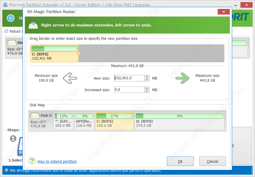 Macrorit Partition Extender