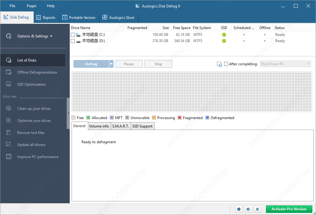 Auslogics Disk Defrag Pro下载 - Auslogics Disk Defrag Pro 9.5.0.2 破解版