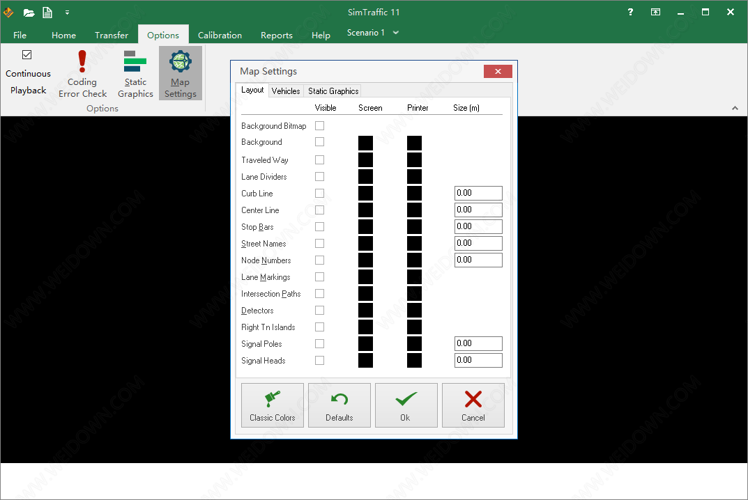 Synchro plus SimTraffic