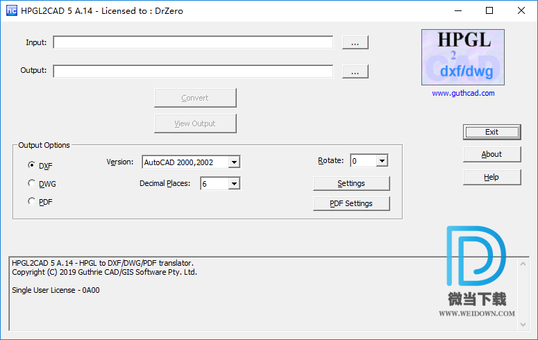 HPGL2CAD下载 - HPGL2CAD 5 PLT转DXF文件 A.14 破解版