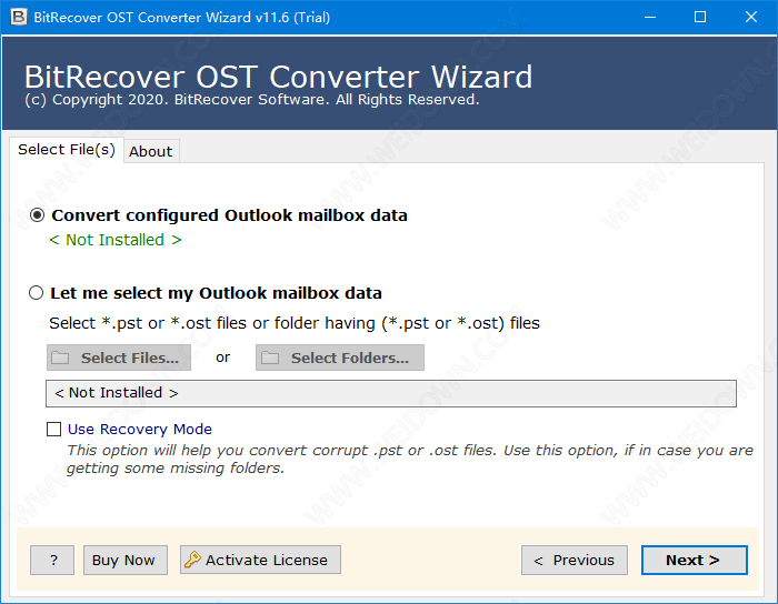 BitRecover OST Converter Wizard