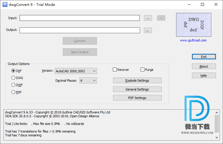 dwgConvert 9下载 - dwgConvert 9 DWG版本转换器 A.53 破解版