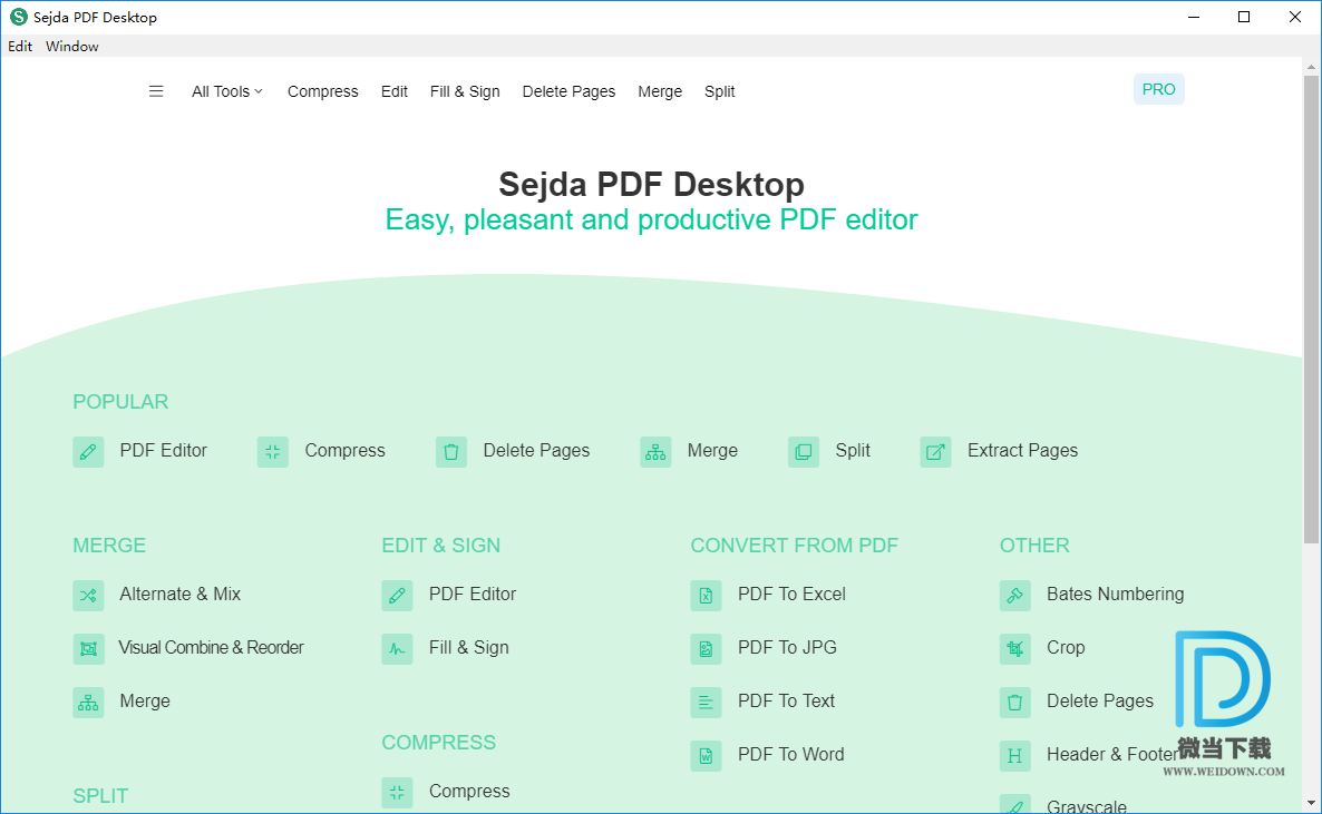 Sejda PDF Desktop Pro下载 - Sejda PDF Desktop Pro PDF文件管理工具 6.0.6 破解版