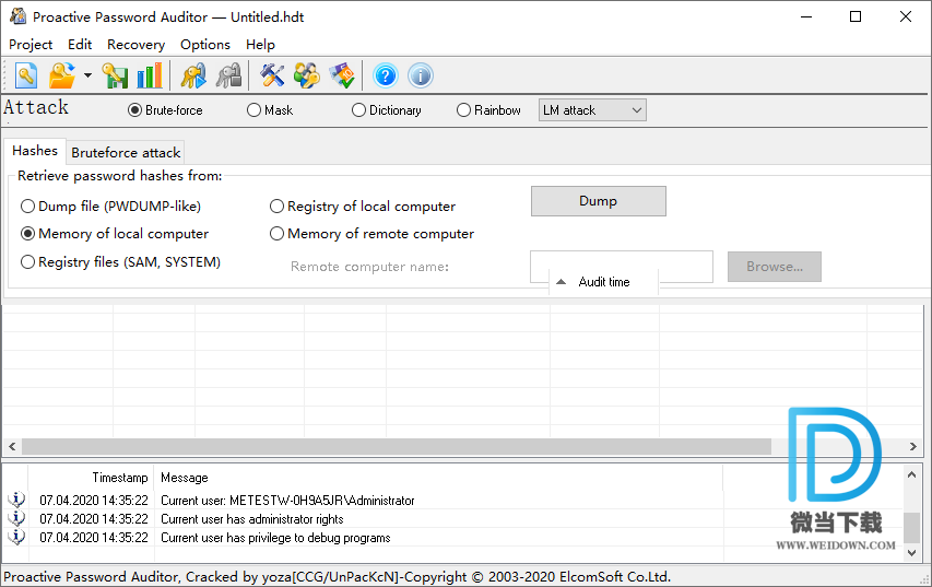Elcomsoft Proactive Password Auditor下载 - Elcomsoft Proactive Password Auditor Unlimited 网络密码安全检验器 2.08.64 破解版