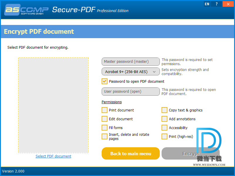 Secure-PDF下载 - Secure-PDF Professional Edition PDF加密工具 2.001 破解版