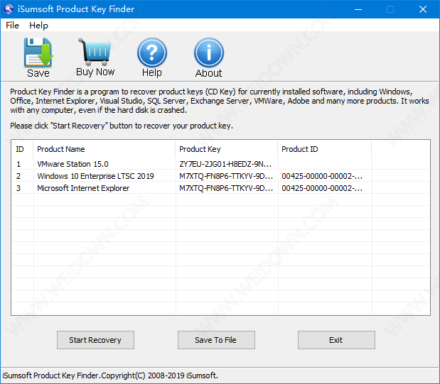 iSumsoft Product Key Finder下载 - iSumsoft Product Key Finder 3.1.1 破解版