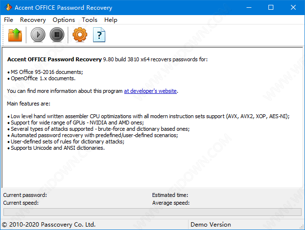 Accent OFFICE Password Recovery下载 - Accent OFFICE Password Recovery 9.8 官方版