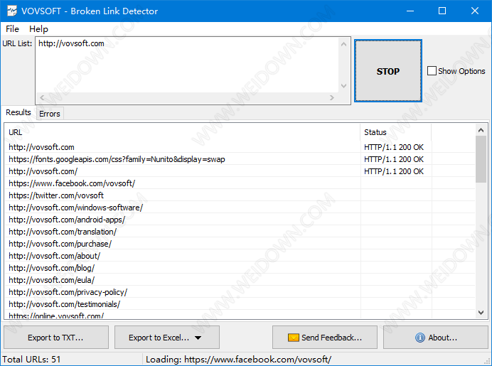 VovSoft Broken Link Detector-1
