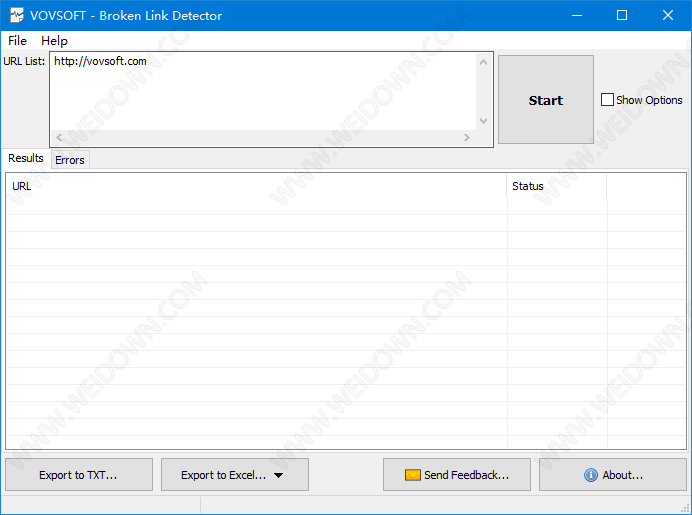 VovSoft Broken Link Detector-2