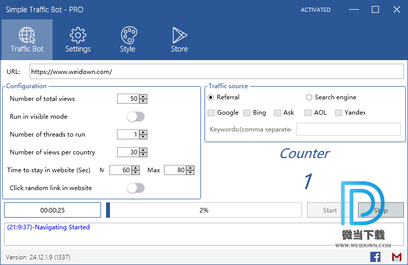 Simple Traffic Bot Pro下载 - Simple Traffic Bot Pro 网站流量提升工具 24.12.1.9 破解版