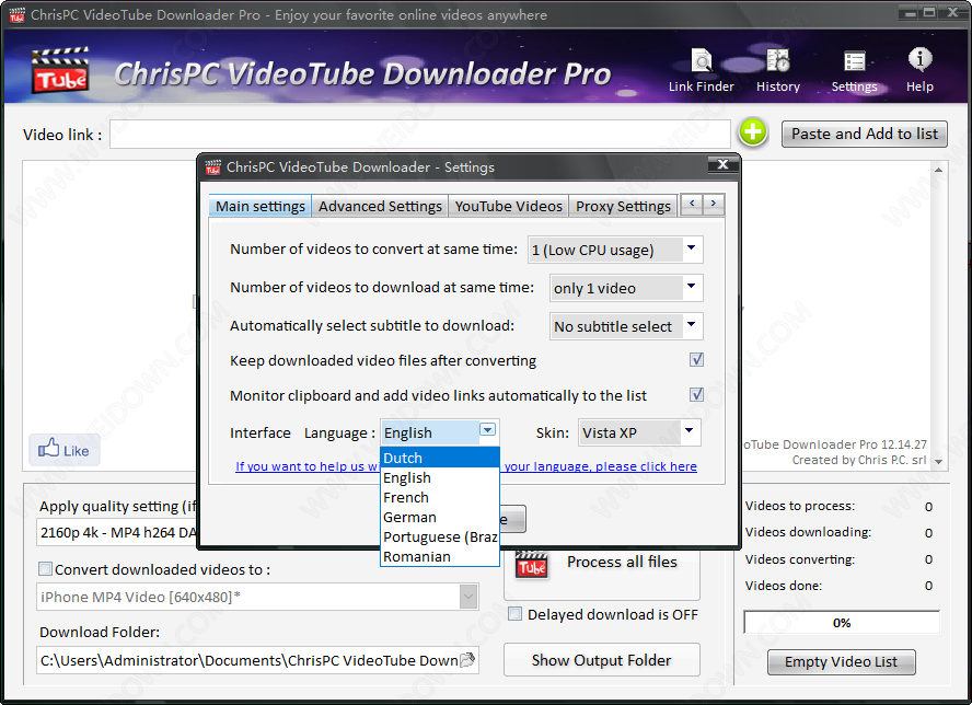 ChrisPC VideoTube Downloader下载 - ChrisPC VideoTube Downloader 14.22.1014 官方版