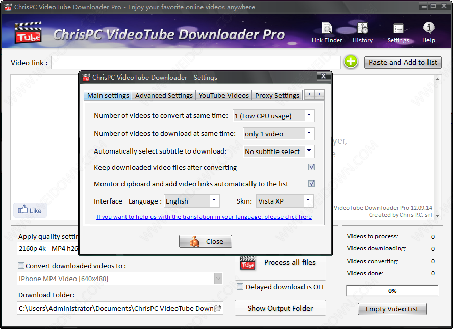 ChrisPC VideoTube Downloader Pro