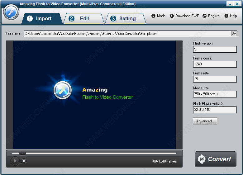 Amazing Flash to Video Converter下载 - Amazing Flash to Video Converter 4.0.0 破解版