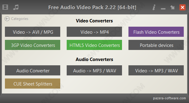 Free Audio Video Pack下载 - Free Audio Video Pack 2.23 中文64位便携版