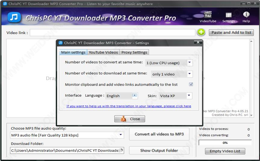 ChrisPC YTD Downloader MP3 Converter Pro