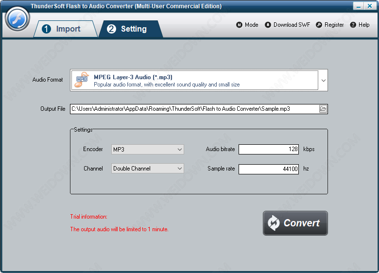 ThunderSoft Flash to Audio Converter