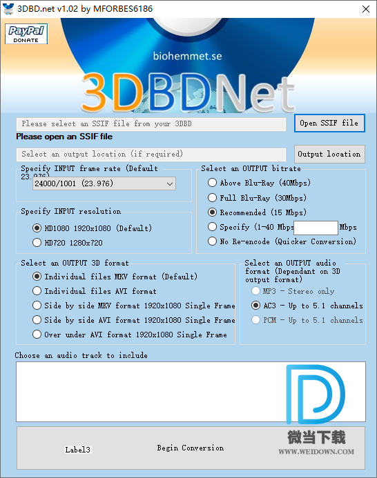 3DBDNet下载 - 3DBDNet 视频转换工具 1.0.2 绿色版