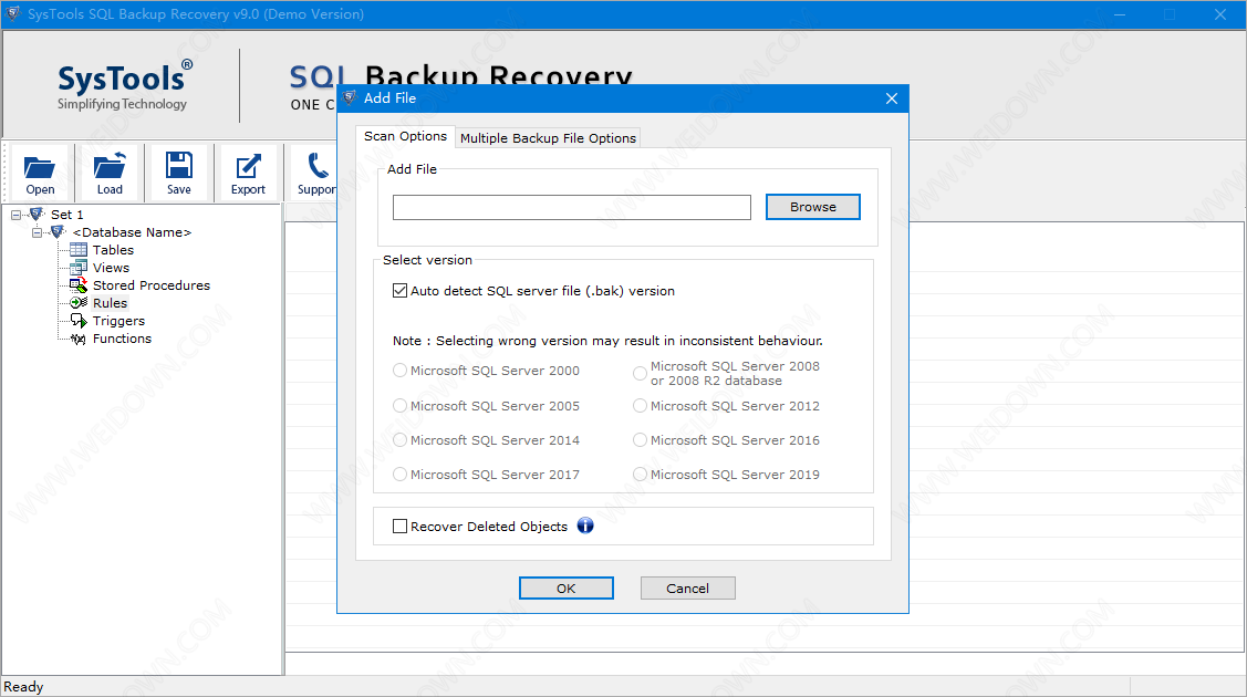 SysTools SQL Backup Recovery