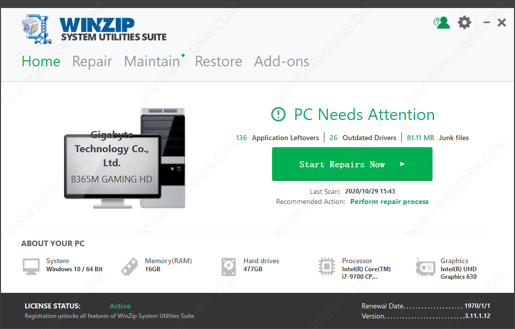 WinZip System Utilities Suite