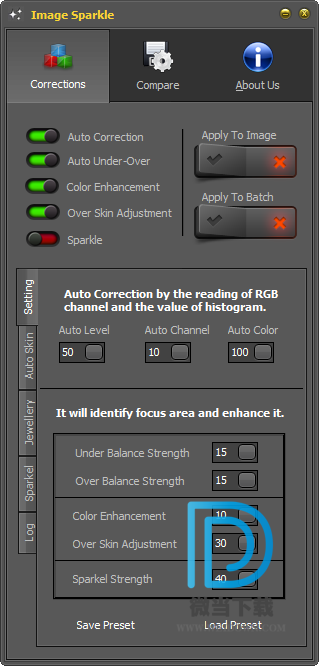 Image Sparkle下载 - Image Sparkle 图像校正软件 1.0 破解版