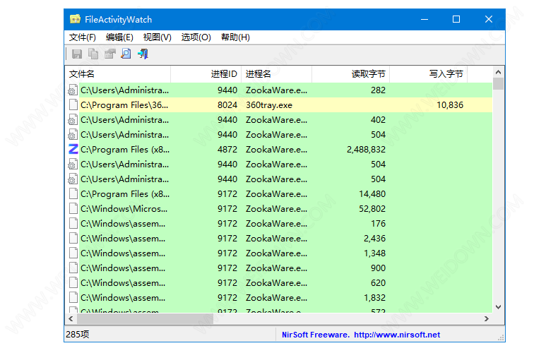 FileActivityWatch下载 - FileActivityWatch 1.66 中文绿色版