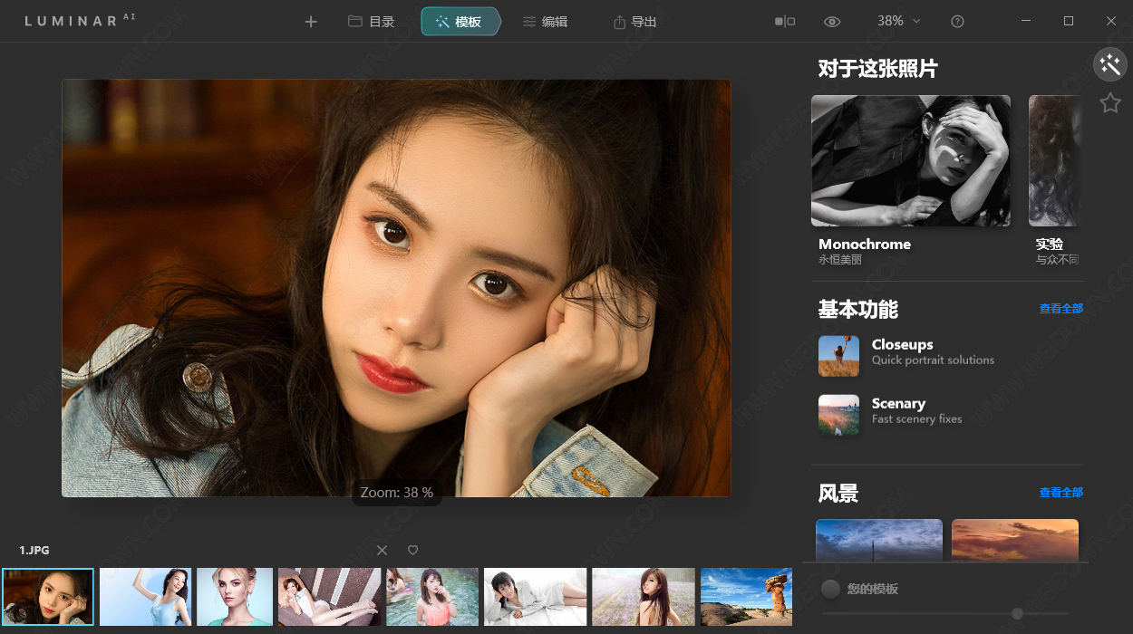 Luminar AI下载 - Luminar AI 1.0.1.7514 中文绿色便携版