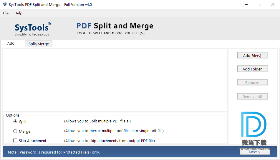 SysTools PDF Split & Merge下载 - SysTools PDF Split & Merge PDF文件合并分割工具 4.0.0.0 破解版