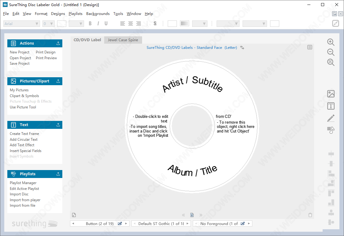 SureThing Disk Labeler Deluxe Gold