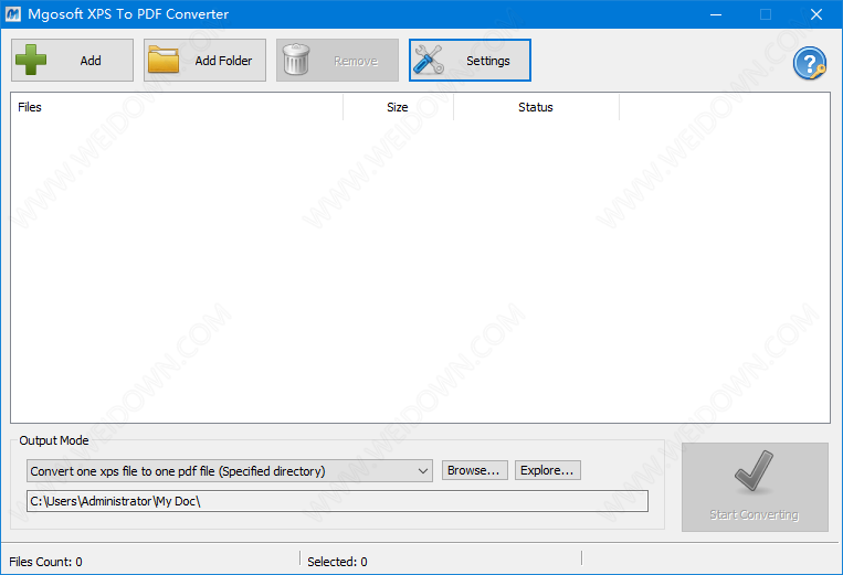 Mgosoft XPS To PDF Converter