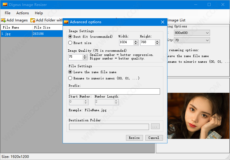Digeus Image Resizer下载 - Digeus Image Resizer 6.8 官方版