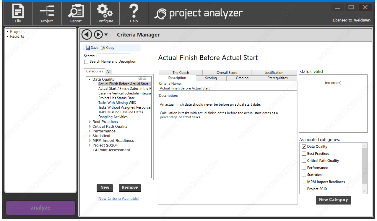 Steelray Project Analyzer