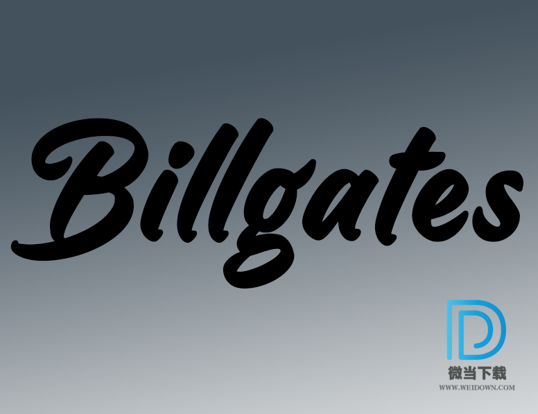 Billgates字体下载 - Billgates字体 免费下载